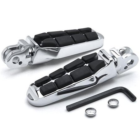 KRATOR Krator ZZ012-C Triumph Tombstone Front & Rear Foot Pegs & Rests Adventurer Bonneville - Chrome ZZ012-C